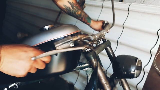 Руль на боббер часть 1,руль м72 ручки обратки смотреть онлайн