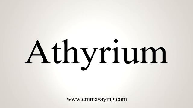How To Say Athyrium смотреть онлайн