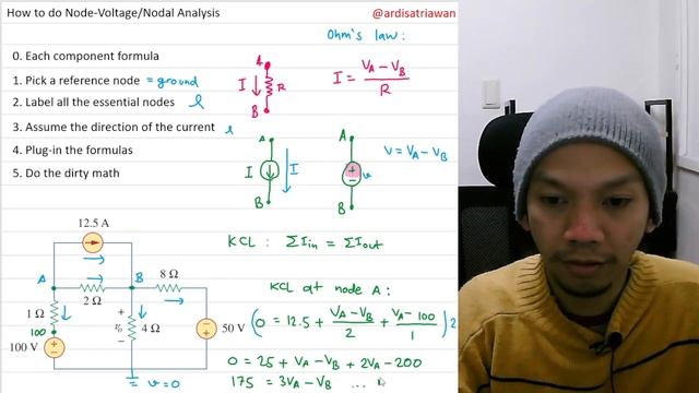 001 - How To Do Node-Voltage/Nodal Analysis for Total Beginners in Circuit Analysis смотреть онлайн