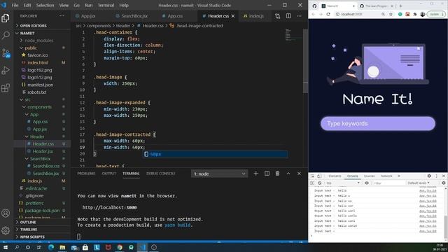 React Mega tutorial - Project 1, Part 8 | Making a Simple Animation | Animating The Header Componen смотреть онлайн