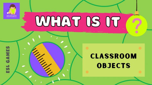 What's this?  School supplies | English Vocabulary Guessing Game for kids (ESL)