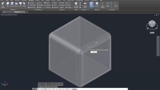 AutoCAD 3D #06 - Arredondando os Cantos em 3D (Fillet Edge) смотреть онлайн