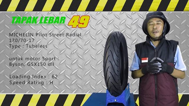 Ban MICHELIN Pilot Street Radial 130/70-17 Ban Motor Harian CBR150, GSX150, Byson, Ninja 150 Dll
