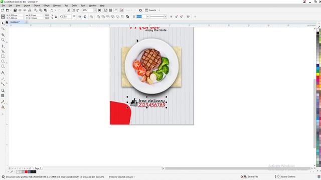 CorelDraw 2020- How to make Food menu and restaurant flyer template in CorelDraw смотреть онлайн