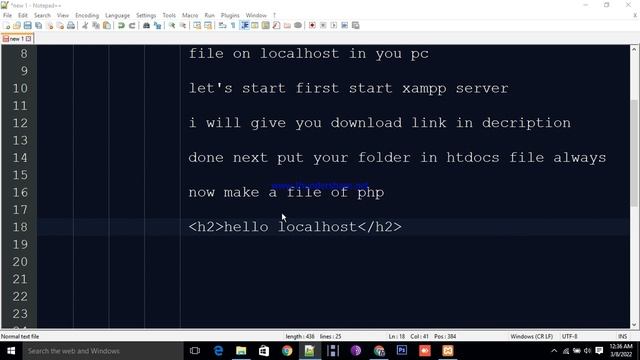 How to run PHP file on localhost XAMPP смотреть онлайн