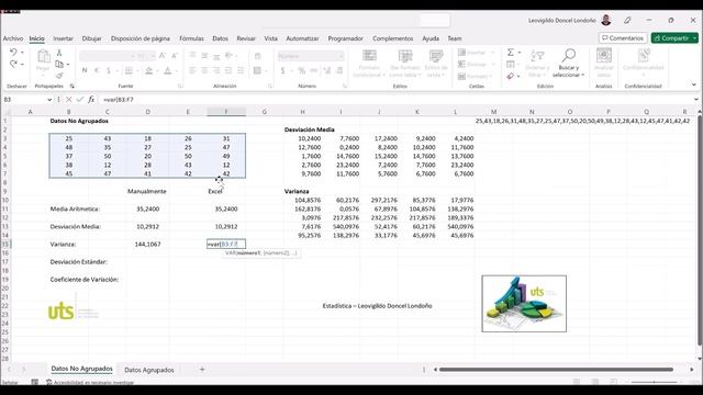 Datos no agrupados (muestra) - excel - Casio fx-82es смотреть онлайн