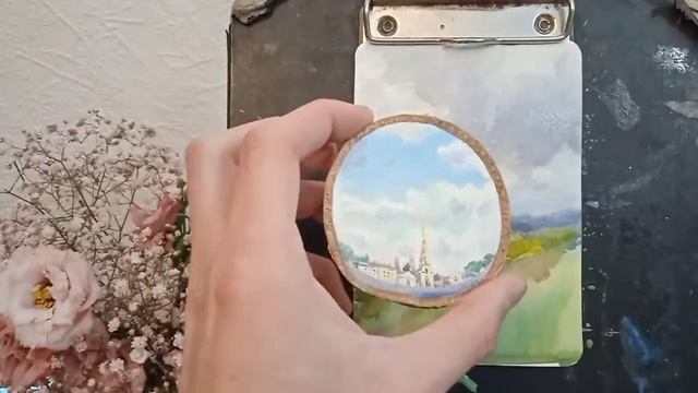 Напишу Пейзаж Акварельными красками. Быстро и просто смотреть онлайн