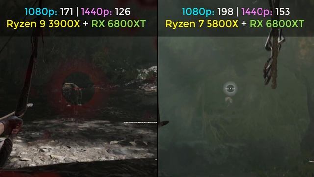 Ryzen 3900X vs 5800X with 6800XT in 1080p & 1440p смотреть онлайн