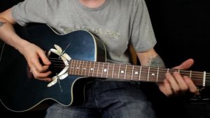 Акустический шаффл блюз - Как играть блюз - Уроки игры на гитаре Первый Лад