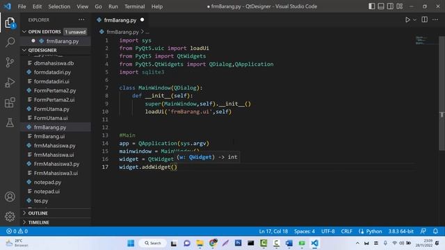 PyQT 5 Load Data And Insert Data Sqllite смотреть онлайн