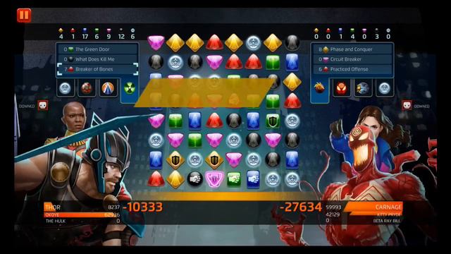 Marvel Puzzle Quest (MPQ) 5* Immortal Hulk - Thor - Okoye смотреть онлайн