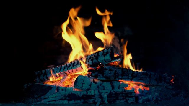 FIREPLACE 4K (24 HOURS) - Cozy Fire Ambience, Fireplace Video With Burning Logs & Fire Sounds