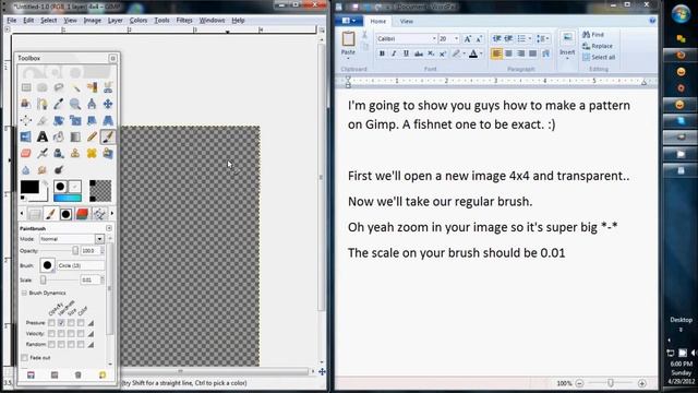 How to make your own pattern on Gimp смотреть онлайн