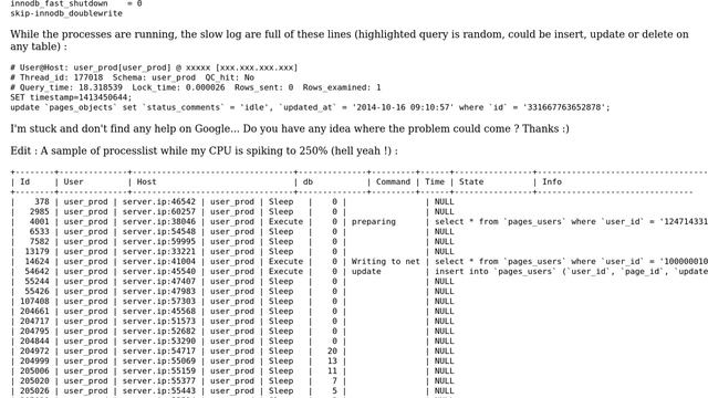 DevOps & SysAdmins: MySQL high CPU/query time usage during concurrent inserts смотреть онлайн