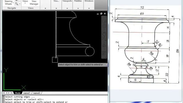 How to Design 3D Model with Revolve Command in Auto CAD EXERCISE # 46 смотреть онлайн