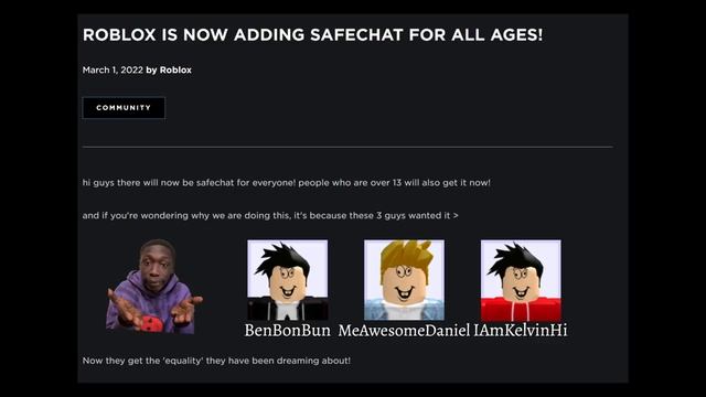 If ROBLOX Added Safechat To ALL AGES смотреть онлайн
