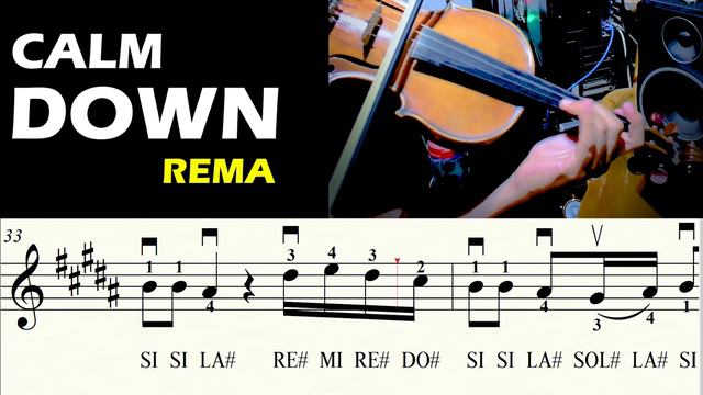 CALM DOWN -REMA- SELENA GOMEZ- PARTITURA VIOLIN CON NOTAS fáciles de comprender PARA TOCAR COVER смотреть онлайн
