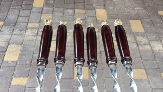 Шампура с навершиями. Шампура со зверями. Шампура ручной работы смотреть онлайн