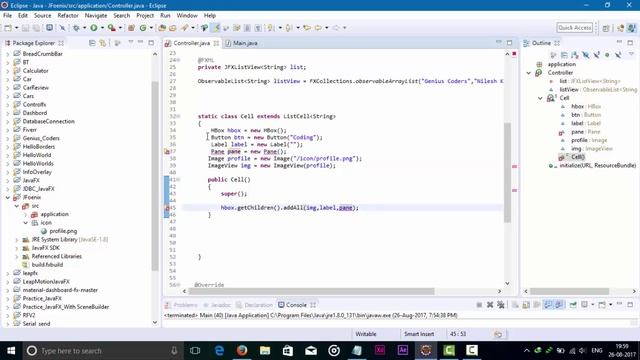 JavaFX JFoenix Tutorial JFXListView - How to add Image,Label, and Buttons in JFXListView смотреть онлайн