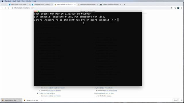 Install Python 3.8 and Django 3+ on macOS - 2 of 9 - Install Python 3.8 with the Python Installer смотреть онлайн