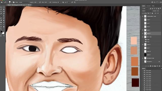 Digital Painting with XP-Pen Deco Mini 7 | Digital Portrait | Photoshop Painting | Amazing Mastani смотреть онлайн