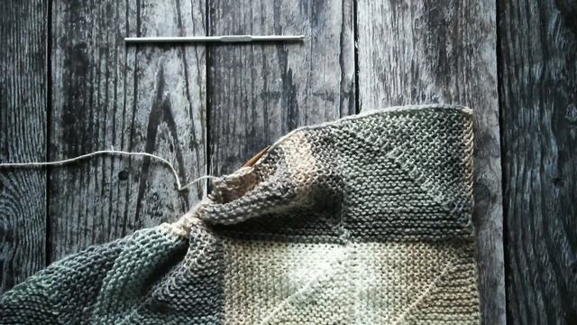 Косынка, безотрывное вязание. Пэчворк спицами. Patchwork knitting shawl . Часть 3. смотреть онлайн