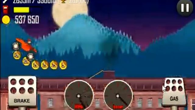 hill climb racing Транспорт грузовик чудище Трасса Сев.Полюс Пройденная дистанция 4779 метров смотреть онлайн