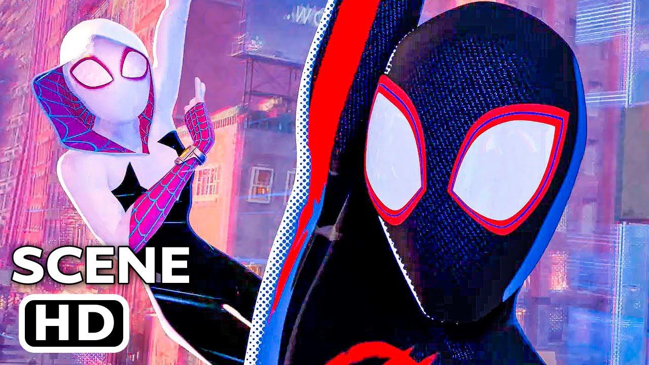 SPIDER-MAN: Across The Spider-verse -“Gwen & Miles” Scene (2023) Movie CLIP HD