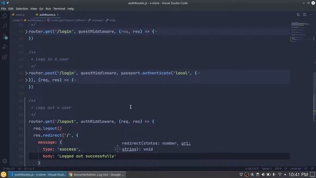 22. Node Ecommerce - Add Logout Option смотреть онлайн