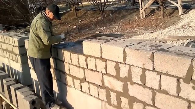Кладка керамзитоблоков. смотреть онлайн
