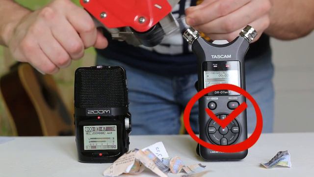 TASCAM DR-07mkII vs ZOOM H2n сравнение рекордеров смотреть онлайн