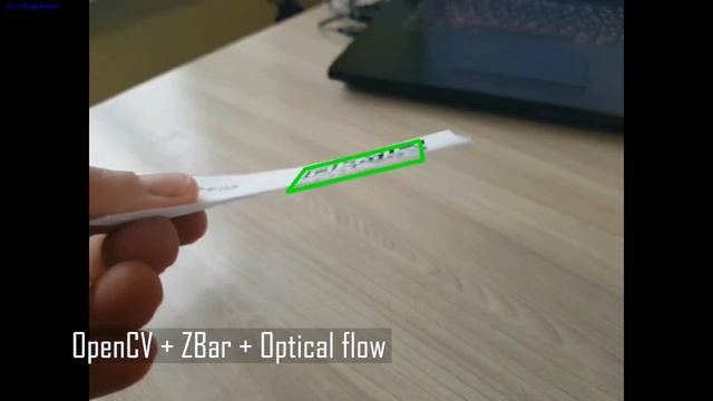 Augmented reality on QR Code business card (OpenCV + ZBar + Optical flow) смотреть онлайн