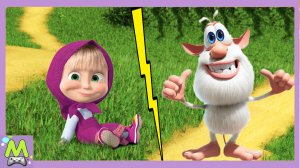 Маша и Медведь против Говорящего Бубы.Мультгерои в Гонках на Скорость.Кто Быстрее