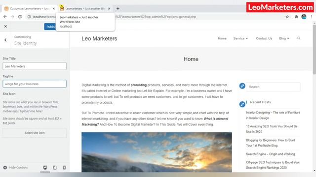 How To Change Logo, Title And Tag Line In WordPress Website In Hindi. смотреть онлайн