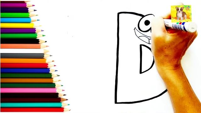Как нарисовать Букву D.Англиский алфавит.Алфавит для детей#милыерисунки смотреть онлайн