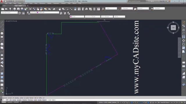 AutoCAD Tutorial Lesson 2-3 Align and Rotate (Complete Beginners Course) смотреть онлайн