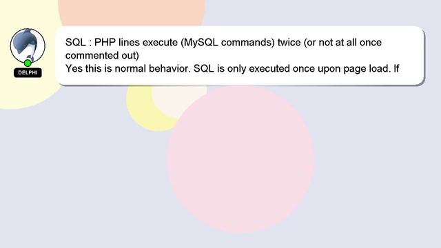 SQL : PHP lines execute (MySQL commands) twice (or not at all once commented out) смотреть онлайн