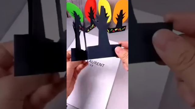 поделка из бумаги деревья #shorts смотреть онлайн