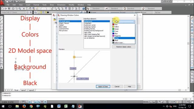 How to Change Background color in AutoCAD! смотреть онлайн