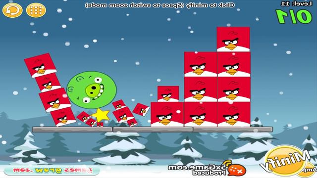 Angry Birds Kick Out Green Pigs - SMALLEST SQUARE BIRD FORCE OUT GIANT ROUND BIRDS AND PIGGIES! смотреть онлайн
