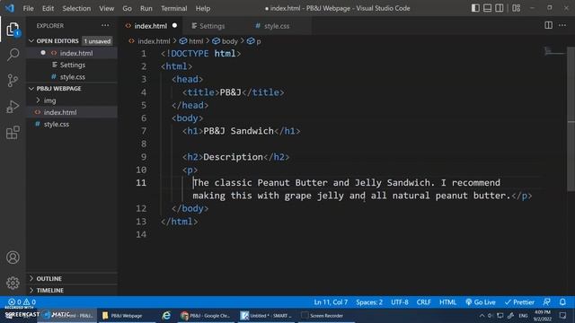 02 PB&J: HTML Text Content смотреть онлайн