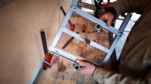 Размеры приспособы для распиловки бревен бензопилой.