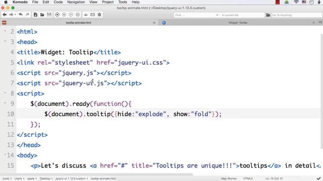 jQueryUI - Widget Tooltip 2 - Animate Hiding and Showing of Tooltip смотреть онлайн