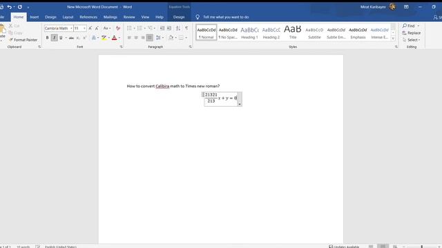 Cambria Math To Times New Roman Conversion (NIST Typefaces For Symbols In Scientific Manuscripts )