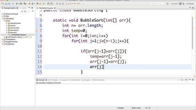 049 Bubble Sort implementation in Java смотреть онлайн