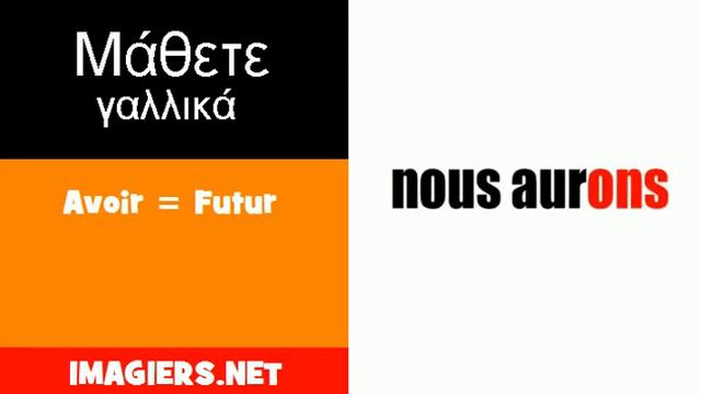 Μάθετε Γαλλικά = Avoir = Futur смотреть онлайн