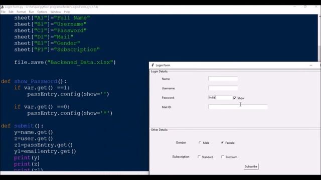 Writing data into Excel from Tkinter App || Working with Tkinter and Excel || Python смотреть онлайн