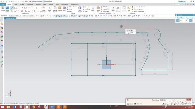 SKETCH COMMAND IN NX I Simple sketch command смотреть онлайн