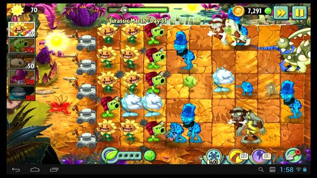 Юрское Болото - 31 день прохождение - Растения против Зомби 2 смотреть онлайн