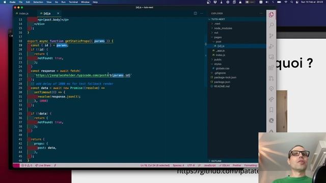 Next JS - Comprendre l'option fallback dans getStaticPaths - (français) смотреть онлайн